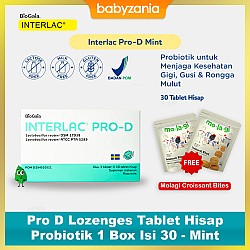 Interlac Pro D Lozenges Tablet Hisap Probiotik 1 Box Isi 30 - Mint